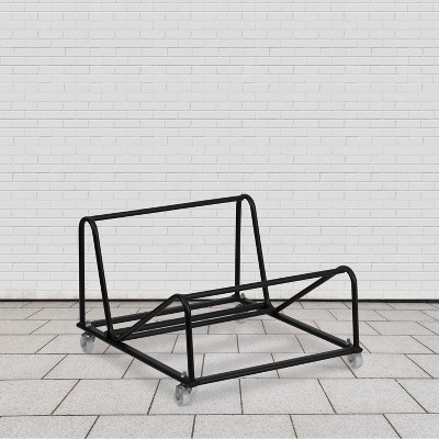 Black Steel Sled Base Stack Chair Dolly