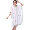 HAPPY BAY Women's House Daily Routine Evening Wear Loungewear Solid Casual Relaxed Caftan Knee Length Cover Up Dresses for Women 2X-3X White, Solid - 4 of 4
