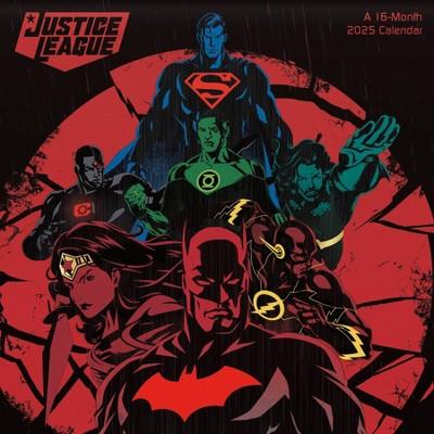 Trends International 2025 The Justice League Classic Wall Calendar: Monthly 12x12" Multicolored Paper, All Ages, Saddle Stitch