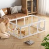 Expandable 8PCS Dog Playpen, Modular Indoor Puppy Play Pen with Lockable Door, Transparent Chew-Proof Panels & Waterproof Base for Small Pets - 2 of 4