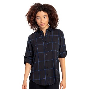 Women's Long Button Up Blouse Shirt - LASCANA - 1 of 4