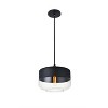 Elegant Lighting Ashwell 1-Light Black Pendant with Clear Glass Shade - 3 of 4