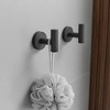 BWE 6-Pieces Round Shape J-Hook Robe/Towel Hook Wall Mount Bathroom Storage Modern - 3 of 4