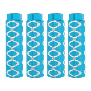 Unique Bargains Aluminum Alloy Anti-Skid BMX Mountain Cycling Fit 3/8 Inch Axles Rear Stunt Bike Pegs 4 Pcs - 1 of 3
