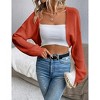 Women's Lightweight Shrug Sweater for Dresses & Tops Long Sleeve Open Front Knit Crop Bolero Cardigan - 4 of 4