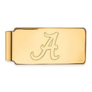 Black Bow Jewelry 10k Yellow Gold Alabama Crimson Tide NCAA Money Clip - 1 of 3