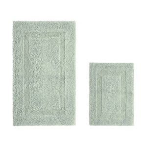 Lux Premium 100% Cotton Tufted Solid Reversible 2 Piece Bath Rug Set – Ultra-Soft, Water-Absorbent, Durable, Machine Washable Bathroom Rug - 1 of 4