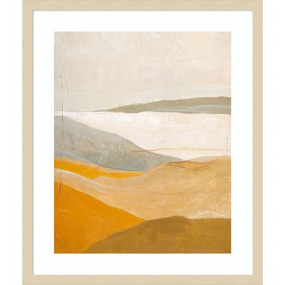 Yellow Field Abstract Expressionism Framed Wall Art Print