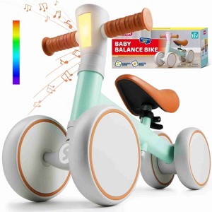 Baby Learning Toys Led Baby Balance Bike Toddler First Bike Blue  For Walk - 1 of 4
