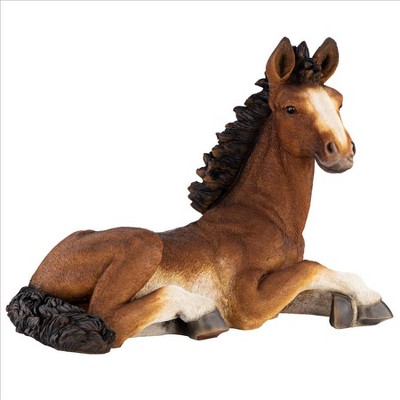 Design Toscano Relaxing Pony Horse Foal Statue
