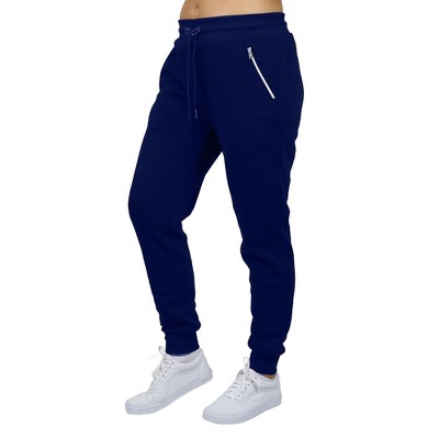 Blue Ice Women's Loose Fit  Fleece-Lined Jogger Sweatpants With Zipper Pockets