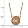 Black Bow Jewelry 14k Yellow Gold Plated Sterling Silver Sigma Delta Tau Greek Life Necklace 18 Inch - 3 of 4