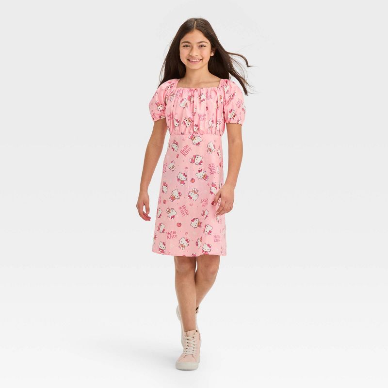 Girls&#39; Hello Kitty Dress - Light Pink, 3 of 4