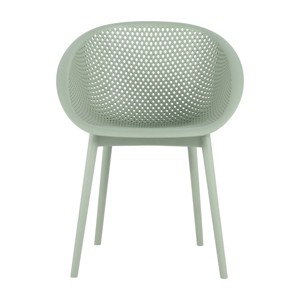 GlasFlength Accent Chairs Modern Stackable Lounge Chairs All Weather Construction For Indoor Outdoor Spaces, Green, 23.23"*23.23"*30.91" - 1 of 4