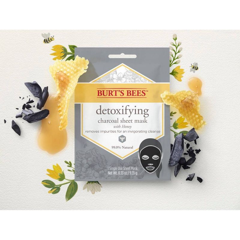 Burt&#39;s Bees Detoxifying Charcoal Sheet Face Mask - 1ct - 0.33oz, 5 of 9