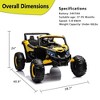 24V Ride On UTV Car, Battery Powered Kids Car, Electric Off-Road UTV Car with Remote Control, Ride on Toy for Kids - 2 of 4