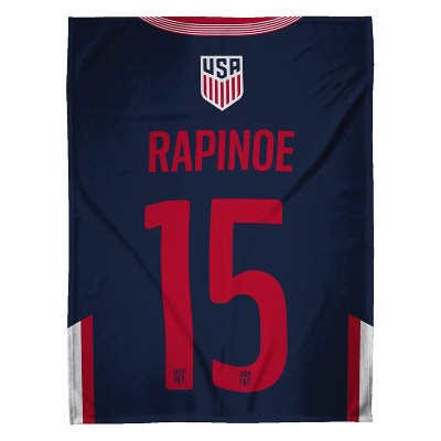 US Women's Soccer Navy and Red Fleece Throw Blanket
