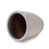 Syemin Planters Ceramic Flowerpot, Modern Versatile Pots with Drainage Holes for Patio, Garden, Windowsill, White, 16.54"*16.54"*21.26" - 4 of 4