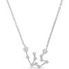 SHINE by Sterling Forever Delicate CZ Constellation Pendant Necklace Silver Aquarius - 3 of 4