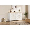 Fluted 7 Drawer Dresser for Bedroom, 54'' Wide Dresser, Chest of Drawers, Wooden Dresser Chest with Clothes Storage Cabinet, Drawer Organizer, White - 2 of 4