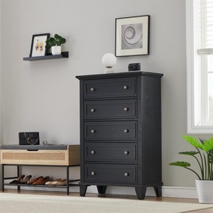 5 Drawer Dresser for Bedroom, 48" Tall Wood Dresser & Chests of Drawers with Deep Drawers - 1 of 4