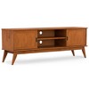 WyndenHall 72" Tierney Mid Century TV Stand for TVs up to 80" Teak Brown - 2 of 4