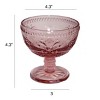 Slickblue Vintage Pressed Colorful Glass Desert Bowls - Set of 4 - 12 oz. in 2 Different Colors - 2 of 3