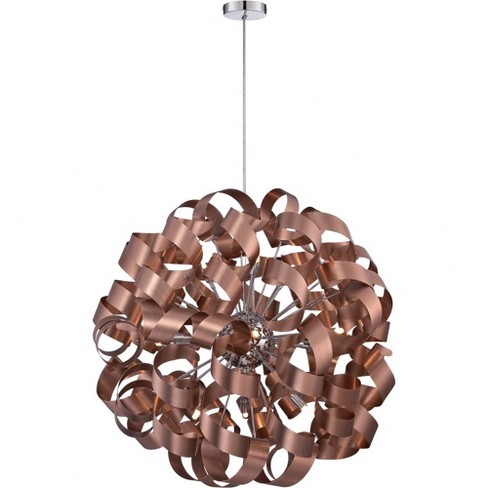 Quoizel Lighting Ribbons 12 - Light Pendant In Satin Copper : Target