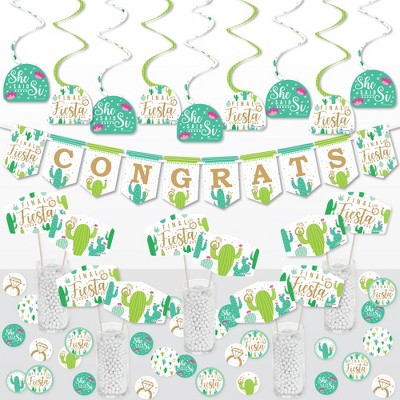 Big Dot of Happiness Final Fiesta - Last Fiesta Bachelorette Party Supplies Decoration Kit - Decor Galore Party Pack - 51 Pieces