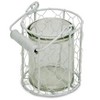 Cheung's Belen Round Glass Jar in White Wire Basket - Small - 2 of 2