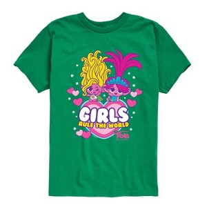 Boys' - Trolls - Girls Rule The World Viva and Poppy Short Sleeve Graphic T-Shirt - 1 of 4