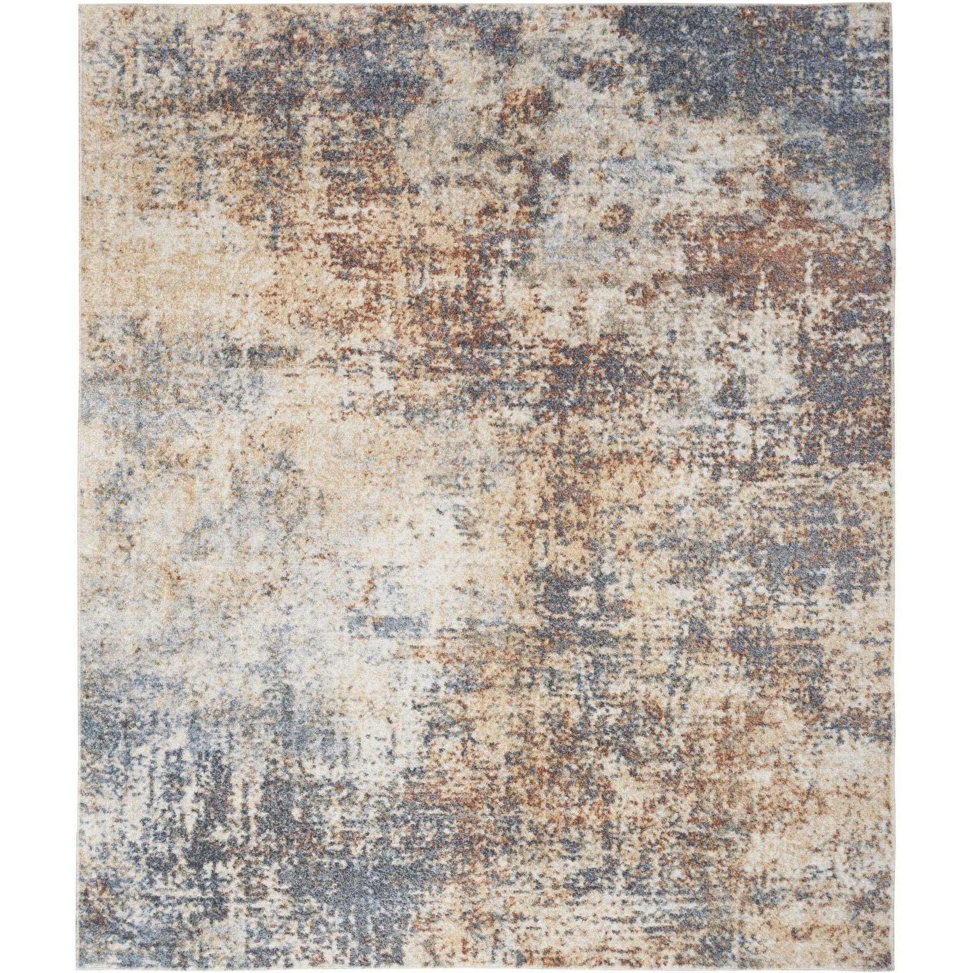 Nourison Astra Machine Washable 9' x 12' Multicolor Modern Indoor Flatweave Rug