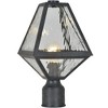 Crystorama Lighting Glacier 1 - Light Post Light in  Black Charcoal - 4 of 4