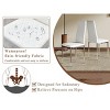 ORRD Modern White PU Dining Chairs Set of 4 - Diamond Quilted High Back, Silver Chrome Legs - 3 of 4