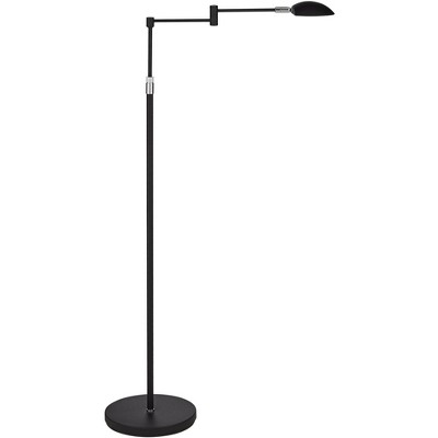 360 Lighting Sparta Modern 49 1/2" Tall Standing Floor Lamp Skinny Swing Arm Pharmacy LED Adjustable Black Metal Living Room Bedroom House Reading