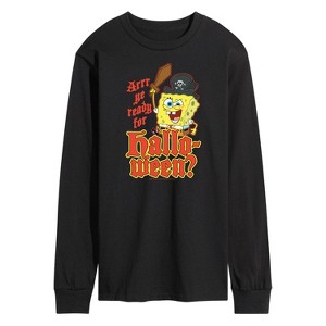 Men's - SpongeBob SquarePants - Arrr Ye Ready For Halloween Long Sleeve Graphic T-Shirt - 1 of 4