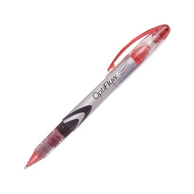 Staples OptiFlow Rollerball Pens Fine Point Red Dozen (11527) 486575