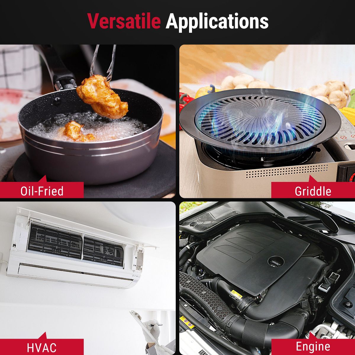 TempPro TP450W Dual Laser Temperature Gun for Cooking, Digital Infrared Thermometer for Pizza Oven Grill, Laser Thermometer Gun - thumbnail 5