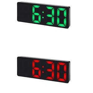 REGALWOVEN 2 Pcs Small Digital Corded Dimmable Electric Alarm Clock 6.3 x 2.4 x 1 Inches - 1 of 4