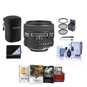 Nikon AF NIKKOR 50mm f/1.4D Autofocus Lens With Software & More - 1 of 4