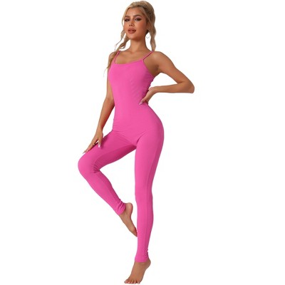 Allegra K Women's Workout No Show Bodycon One Piece Spaghetti Strap Body Shapers
