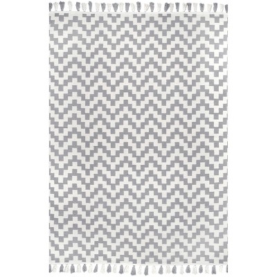 Nuloom Priya Chevron Cotton Tassel Indoor Area Rug