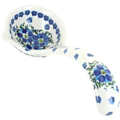 Blue Rose Polish Pottery Kalina Soup Ladle