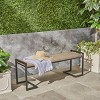 Coolbibila-Patio Benches With Cantilever Iron Legs, Garden Benches Constructed From Slatted Acacia Wood, Modern Garden Bench Outdoor - 3 of 4