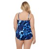 Aqua Green, Women's Surplice Trim Overlay One Piece - 3 of 3