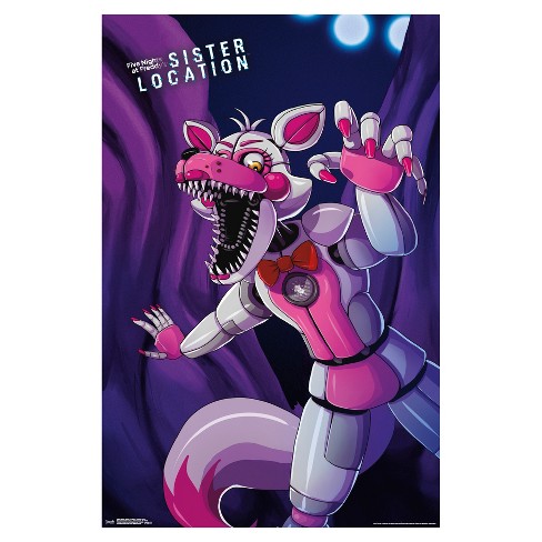 Five Nights At Freddys Sister Location Funtime Foxy Poster 34x22