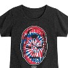 Girls' - Marvel - Iron Man Flag Fill Oversized Fitted Short Sleeve Graphic T-Shirt - 2 of 4