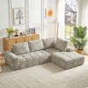 ModernLuxe L-Shaped Sectional Sofa, Chenille Sofa Couch, Left/Right Chaise Option, No Assembly Sleeper Couch - 3 of 4