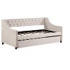 LOVMOR Velvet Daybed with Trundle, Upholstered Tufted Sofa Day Bed, for Bedroom, Guest Room Furniture - 4 of 4