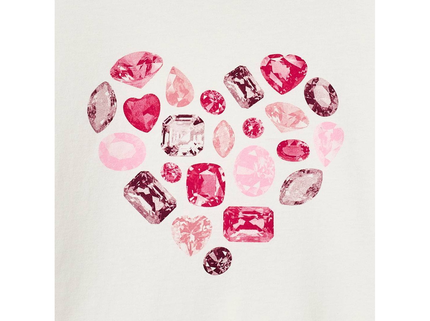 Футболка Cat & Jack Short Sleeve Boxy 'Heart Gems' Graphic T-Shirt для девочек, цвет: Кремовый — фото 3